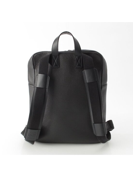 Loewe Military Leather Anagram Silver Backpack Black main image 8